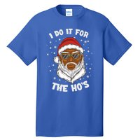 I Do It For The Hos Christmas African American Santa Black Gift Tall T-Shirt