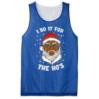 I Do It For The Hos Christmas African American Santa Black Gift Mesh Reversible Basketball Jersey Tank