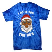 I Do It For The Hos Christmas African American Santa Black Gift Tie-Dye T-Shirt