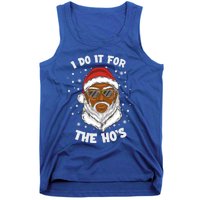 I Do It For The Hos Christmas African American Santa Black Gift Tank Top