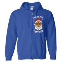 I Do It For The Hos Christmas African American Santa Black Gift Full Zip Hoodie