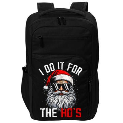 I Do It For The Hos Inappropriate Christmas Santa Face Impact Tech Backpack