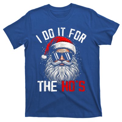 I Do It For The Hos Inappropriate Christmas Santa Face T-Shirt