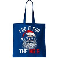 I Do It For The Hos Inappropriate Christmas Santa Face Tote Bag