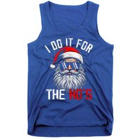 I Do It For The Hos Inappropriate Christmas Santa Face Tank Top