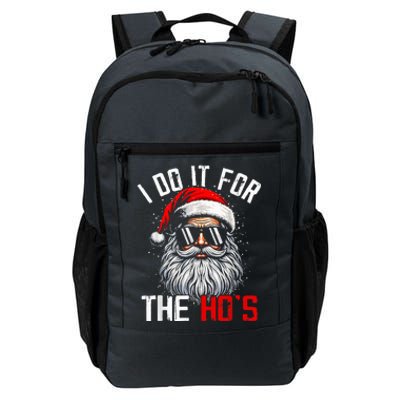 I Do It For The Hos Inappropriate Christmas Santa Face Daily Commute Backpack