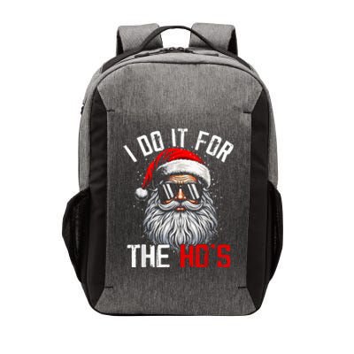 I Do It For The Hos Inappropriate Christmas Santa Face Vector Backpack