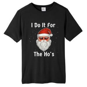 I Do It For The Ho's Funny  Inappropriate Christmas Santa Tall Fusion ChromaSoft Performance T-Shirt