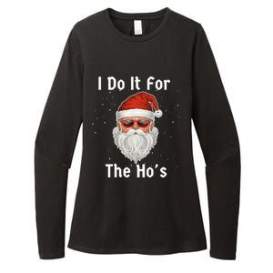 I Do It For The Ho's Funny  Inappropriate Christmas Santa Womens CVC Long Sleeve Shirt