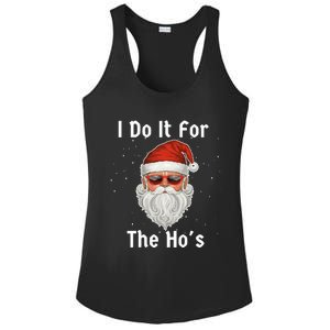 I Do It For The Ho's Funny  Inappropriate Christmas Santa Ladies PosiCharge Competitor Racerback Tank