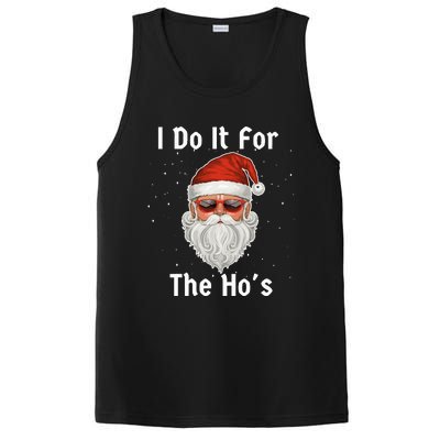 I Do It For The Ho's Funny  Inappropriate Christmas Santa PosiCharge Competitor Tank