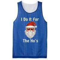 I Do It For The Ho's Funny  Inappropriate Christmas Santa Mesh Reversible Basketball Jersey Tank