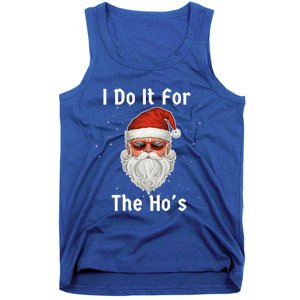 I Do It For The Ho's Funny  Inappropriate Christmas Santa Tank Top