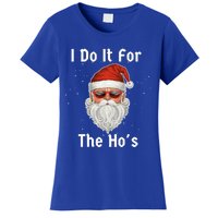 I Do It For The Ho's Funny  Inappropriate Christmas Santa Women's T-Shirt