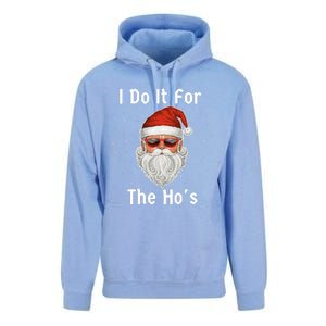 I Do It For The Ho's Funny  Inappropriate Christmas Santa Unisex Surf Hoodie