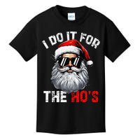 I Do It For The Hos Funny Inappropriate Christmas Santa Face Gift Kids T-Shirt