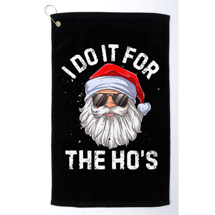I Do It For The HoS Funny Inappropriate Christmas Short Sleeve Santa Golf Towel