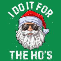I Do It For The HoS Funny Inappropriate Christmas Short Sleeve Santa Long Sleeve Shirt