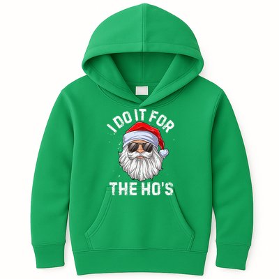 I Do It For The HoS Funny Inappropriate Christmas Short Sleeve Santa Kids Hoodie