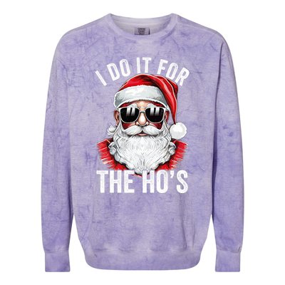 I Do It For The Santa Ugly Christmas Sweater Colorblast Crewneck Sweatshirt