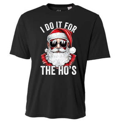 I Do It For The Santa Ugly Christmas Sweater Cooling Performance Crew T-Shirt