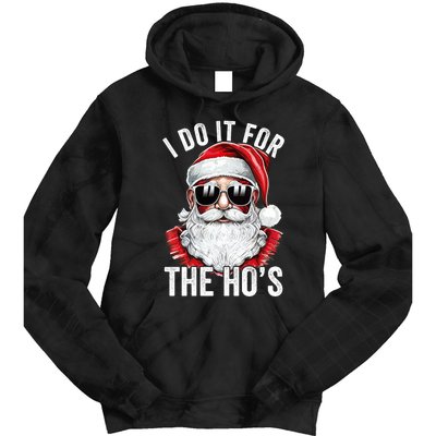 I Do It For The Santa Ugly Christmas Sweater Tie Dye Hoodie