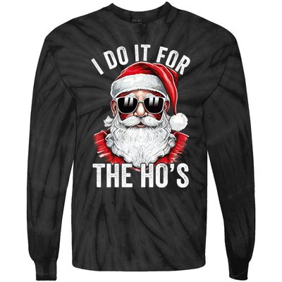 I Do It For The Santa Ugly Christmas Sweater Tie-Dye Long Sleeve Shirt