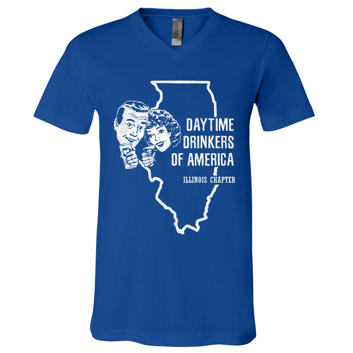 Illinois Day Ing Cute Gift Beer Wine Daytime Ers V-Neck T-Shirt