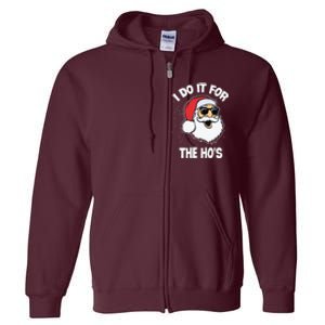 I Do It For The Hos Sweater Ugly Christmas Full Zip Hoodie