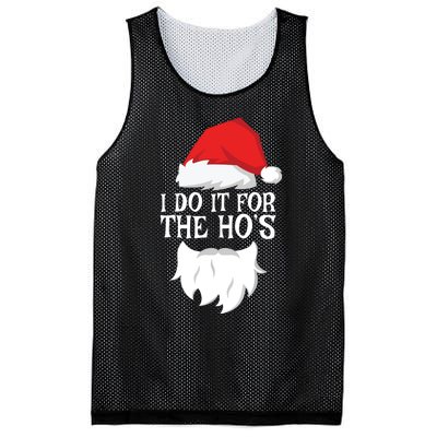 I Do It For The Hos Santa Christmas Mesh Reversible Basketball Jersey Tank