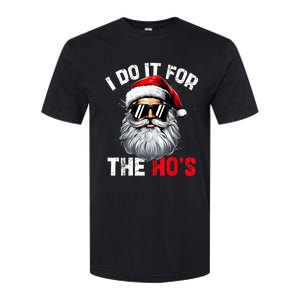 I Do It For The Hos Funny Inappropriate Christmas Santa Face Softstyle CVC T-Shirt