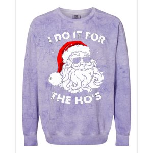 I Do It For The Hos Christmas Funny Colorblast Crewneck Sweatshirt