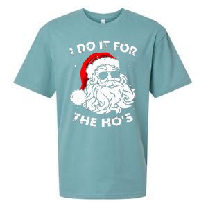 I Do It For The Hos Christmas Funny Sueded Cloud Jersey T-Shirt