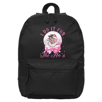 I Do It For The HoS Pin.K Santa For Family Retro 16 in Basic Backpack