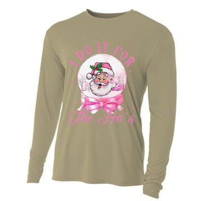I Do It For The HoS Pin.K Santa For Family Retro Cooling Performance Long Sleeve Crew