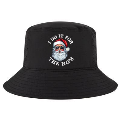 I Do It For The Hos Funny Inappropriate Christmas Santa Face Cool Comfort Performance Bucket Hat