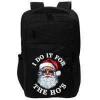 I Do It For The Hos Funny Inappropriate Christmas Santa Face Impact Tech Backpack