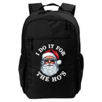 I Do It For The Hos Funny Inappropriate Christmas Santa Face Backpack