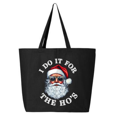 I Do It For The Hos Funny Inappropriate Christmas Santa Face 25L Jumbo Tote