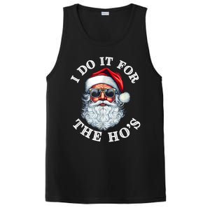 I Do It For The Hos Funny Inappropriate Christmas Santa Face PosiCharge Competitor Tank