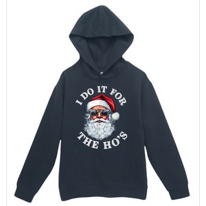 I Do It For The Hos Funny Inappropriate Christmas Santa Face Urban Pullover Hoodie