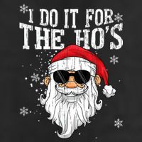 I Do It For The HOs Christmas Funny Christmas Microfiber Hand Towel