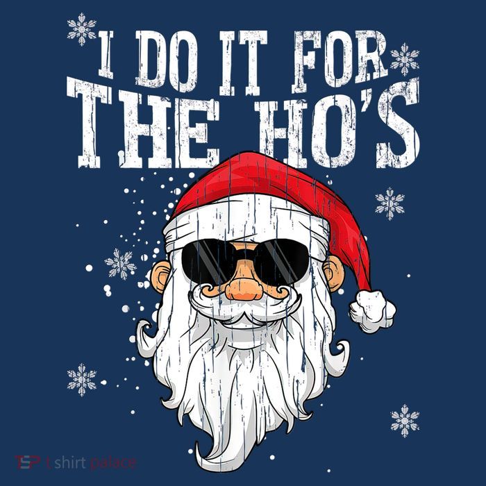 I Do It For The HOs Christmas Funny Christmas 7-Panel Snapback Hat