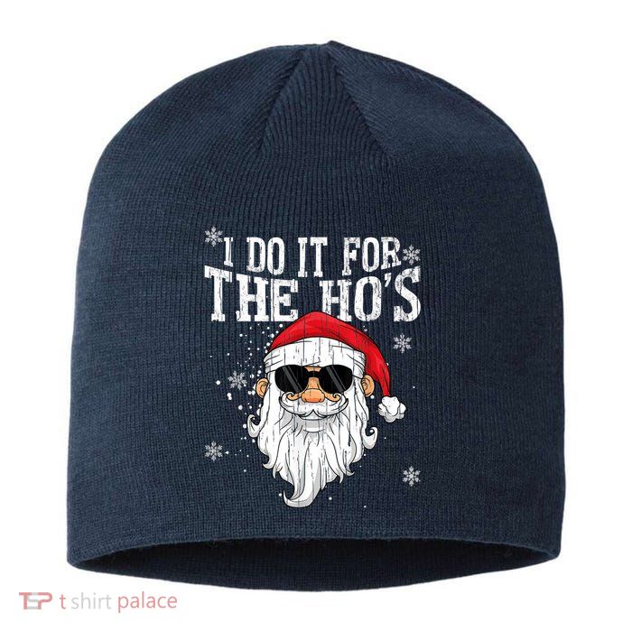 I Do It For The HOs Christmas Funny Christmas Sustainable Beanie