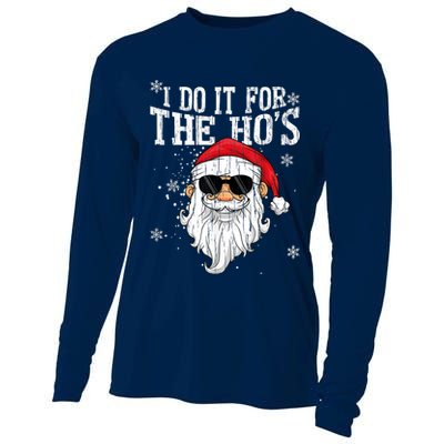 I Do It For The HOs Christmas Funny Christmas Cooling Performance Long Sleeve Crew