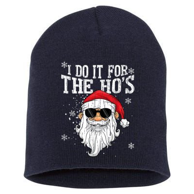 I Do It For The HOs Christmas Funny Christmas Short Acrylic Beanie