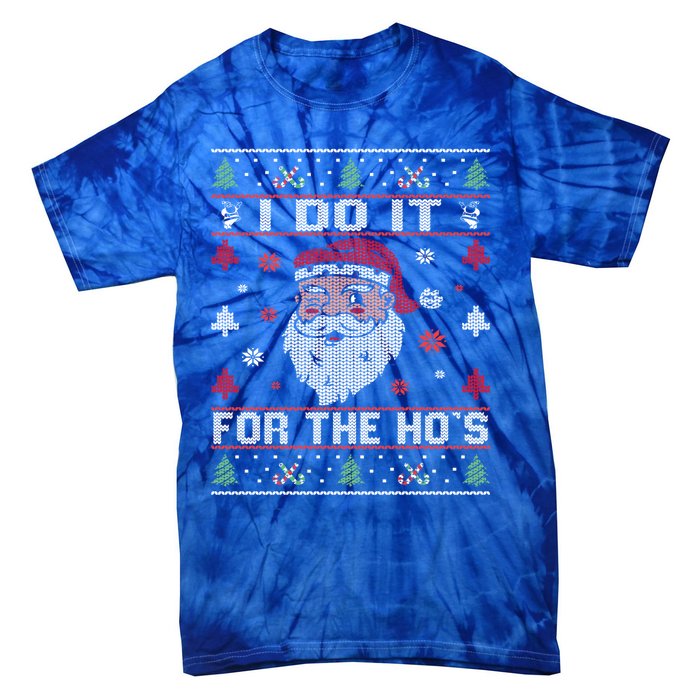 I Do It For The HoS Rude Offensive Christmas Santa Gift Tie-Dye T-Shirt