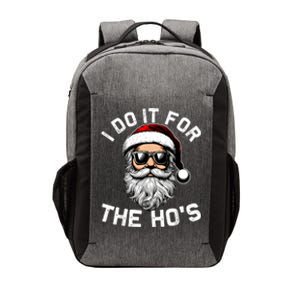 I Do It For The Hos Funny Inappropriate Christmas Santa Face Vector Backpack