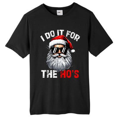 I Do It For The Hos Inappropriate Christmas Santa Face Tall Fusion ChromaSoft Performance T-Shirt