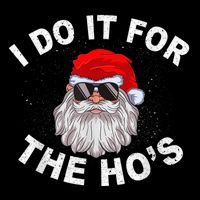 I Do It For The Hos Shirt Funny Santa Ugly Christmas in July Wool Snapback Cap